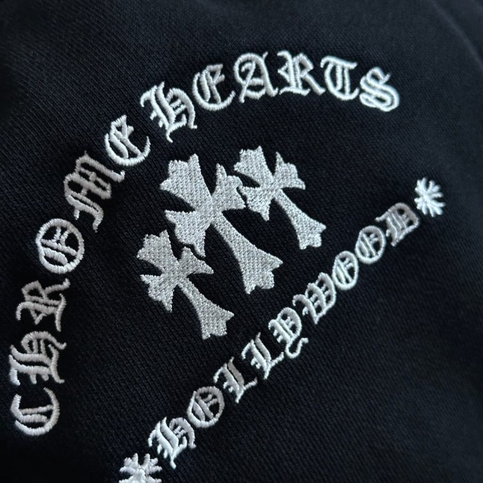 1:1 quality version Cross Sanskrit Letter Embroidery Sweatpants 29334549