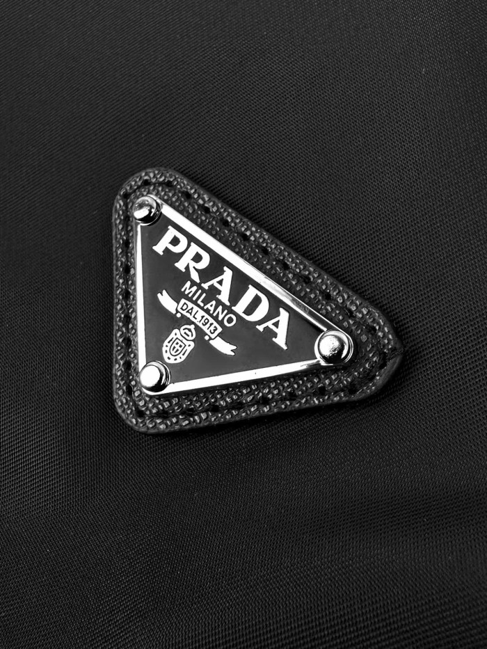 1:1 quality version Black Nylon Adjustable Hem Right Triangle Logo Elastic Drawstring Waist A Line Mini Skirt 29334518