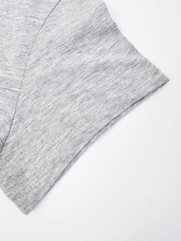 1:1 quality version V Neck Left Chest Contrast Pony Embroidery Slim American Casual Unisex T-shirt 4 colors 29334455