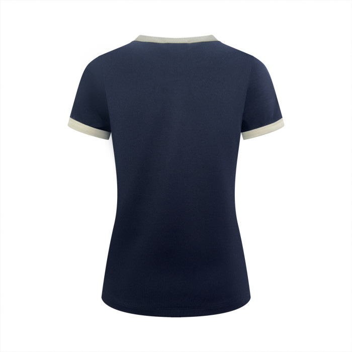 1:1 quality version White Contrast Neck Cuff Trim Crew Neck Left Chest Mini Embroidery Logo High Elastic Waist Slim T-shirt 29334315