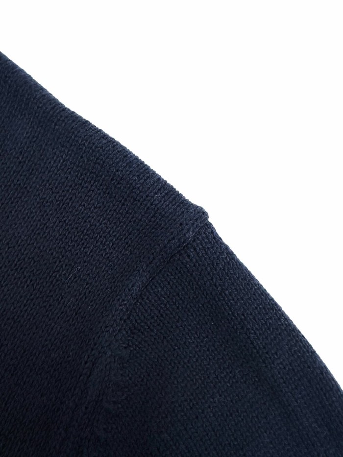 1:1 quality version Chest Milano Ribbon Anchor Badge Embroidery Vintage Half Sleeve Knit T-shirt 2 colors 29334536