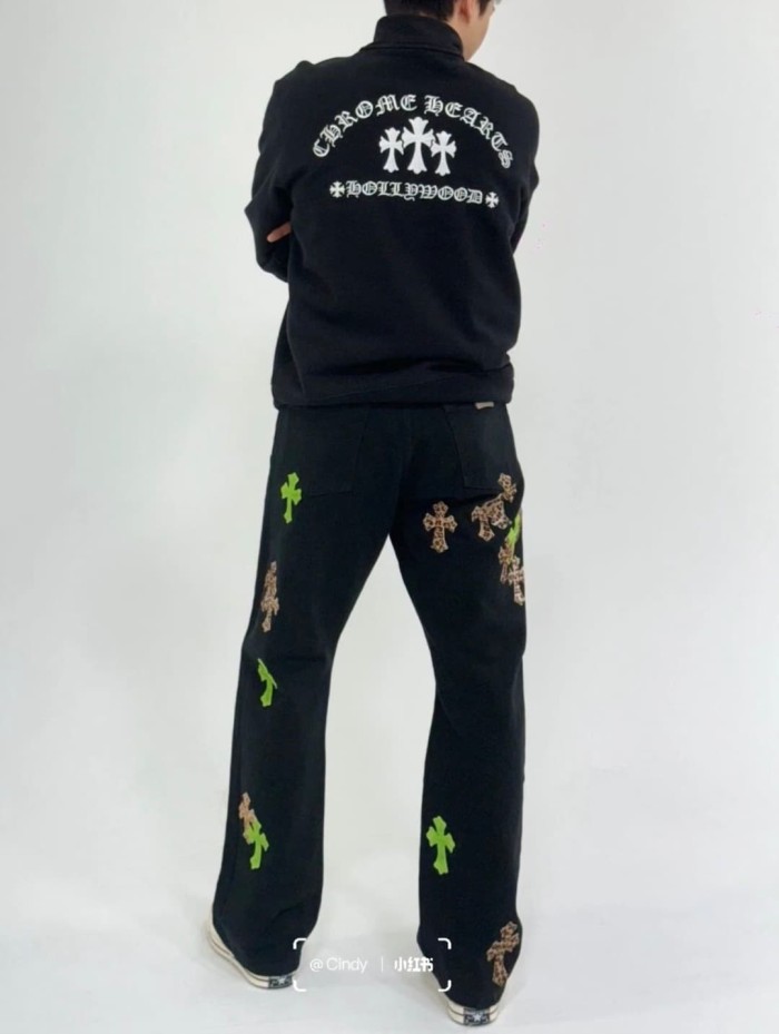 1:1 quality version Cross Sanskrit Letter Embroidery Half Zip Sweatshirt 29334548