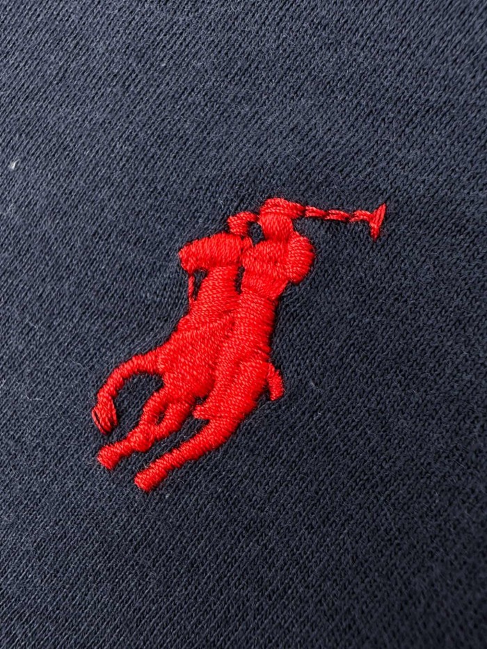 1:1 quality version V Neck Left Chest Contrast Pony Embroidery Slim American Casual Unisex T-shirt 4 colors 29334455