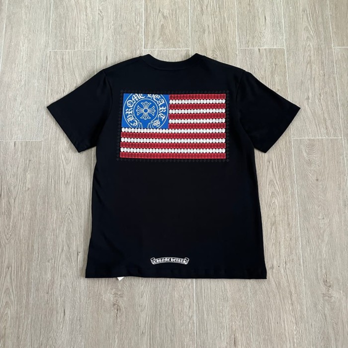 1:1 quality version Cross Horseshoe American Flag Print Tee 29334508