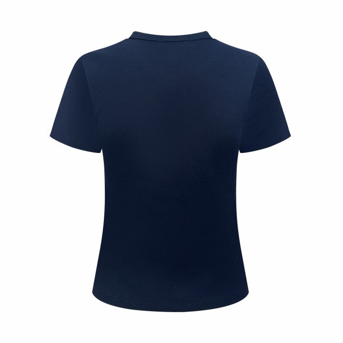 1:1 quality version Triomphe Mini Logo Embroidery Minimal Office Slim T-shirt 2 colors 29334307