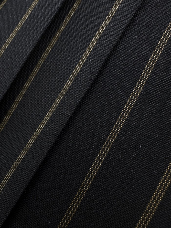 1:1 quality version Black Gold Vertical Stripe Built In Safety Liner A Line Slim Mini Skirt 29334304