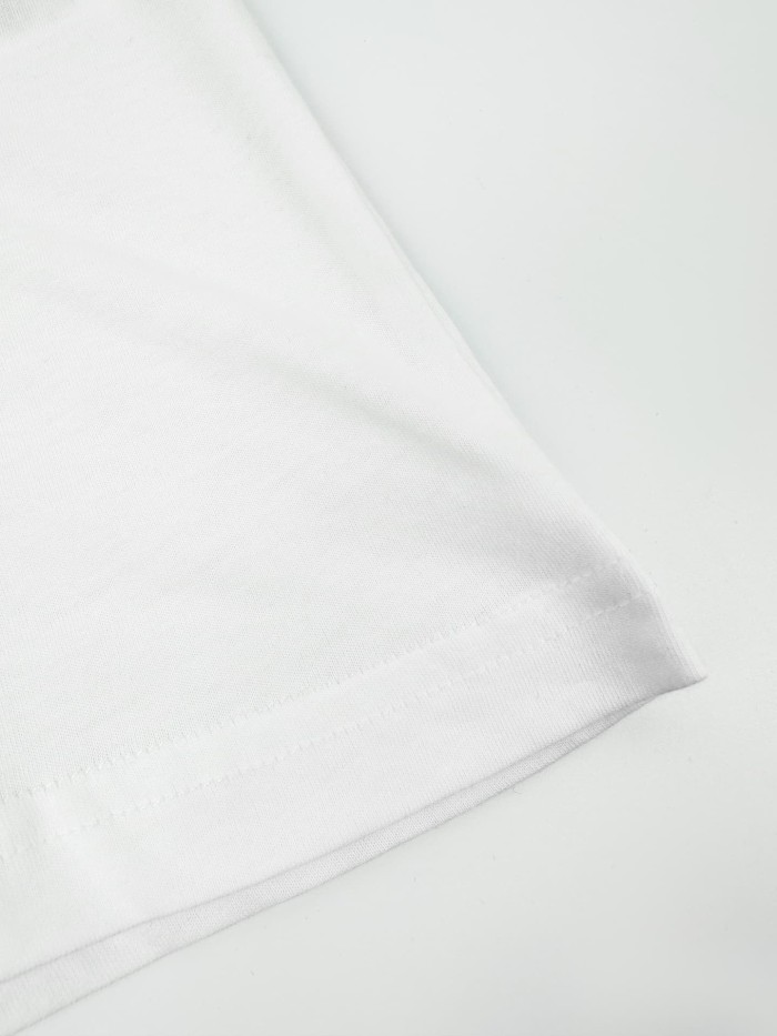1:1 quality version V Neck Left Chest Contrast Pony Embroidery Slim American Casual Unisex T-shirt 4 colors 29334455