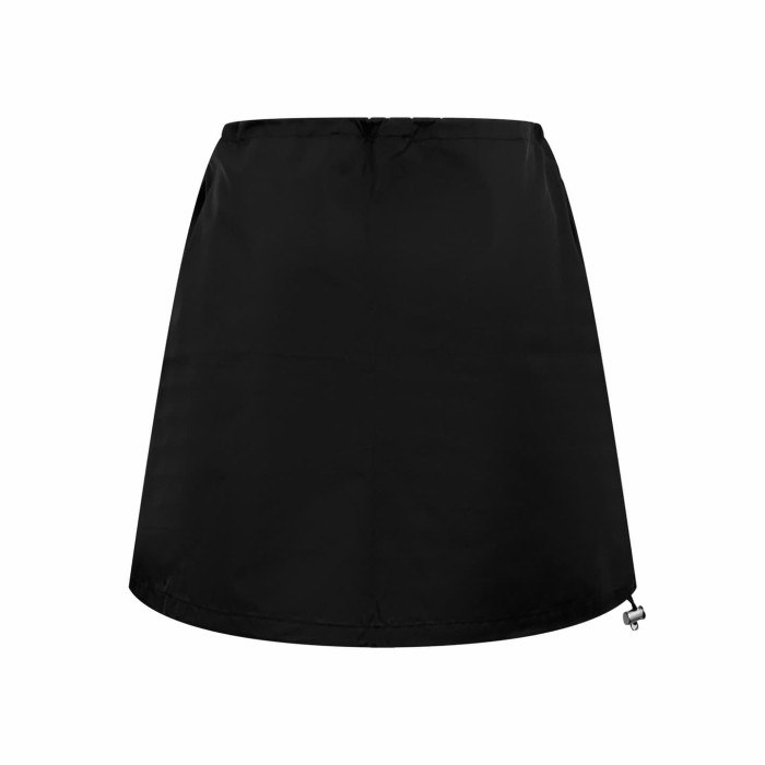 1:1 quality version Black Nylon Adjustable Hem Right Triangle Logo Elastic Drawstring Waist A Line Mini Skirt 29334518