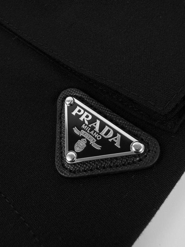 1:1 quality version Nylon Drawstring Elastic Waist Double Cargo Snap Pocket Front Slit  A Line Mini Skirt 29334556