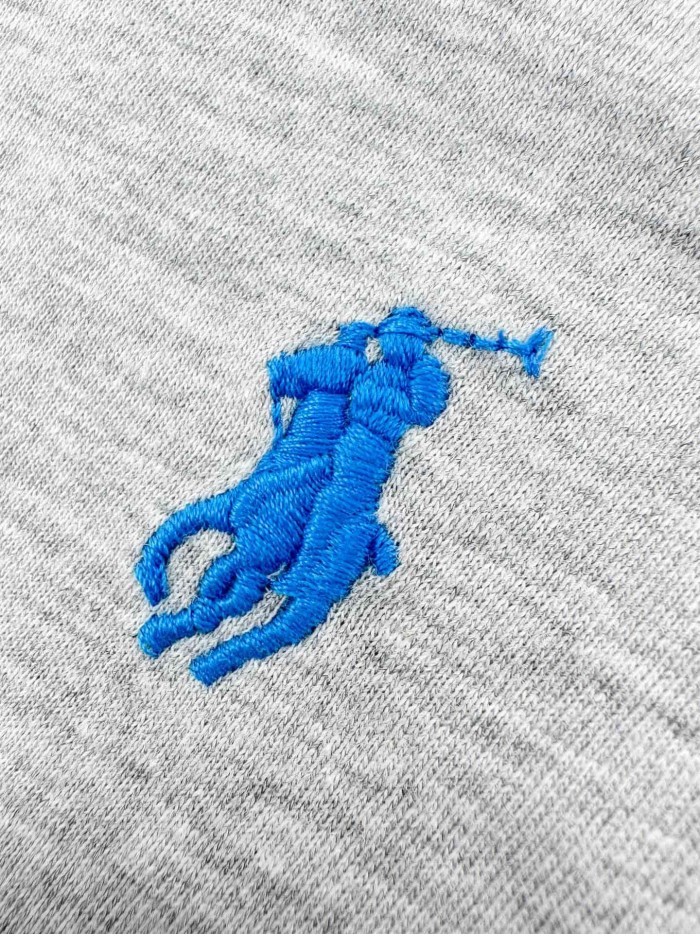 1:1 quality version V Neck Left Chest Contrast Pony Embroidery Slim American Casual Unisex T-shirt 4 colors 29334455