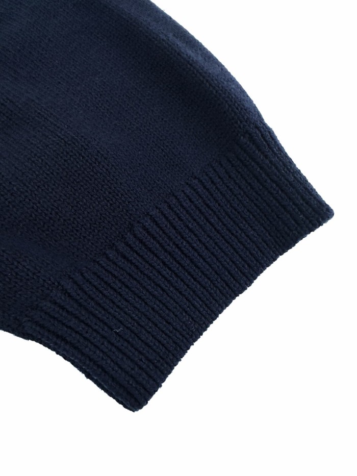 1:1 quality version Chest Milano Ribbon Anchor Badge Embroidery Vintage Half Sleeve Knit T-shirt 2 colors 29334536
