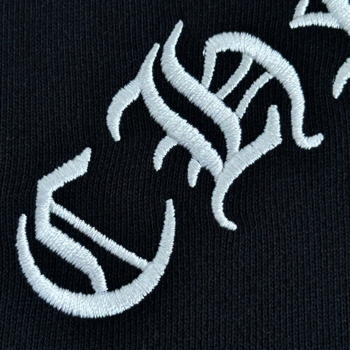 1:1 quality version Cross Sanskrit Letter Embroidery Half Zip Sweatshirt 29334548