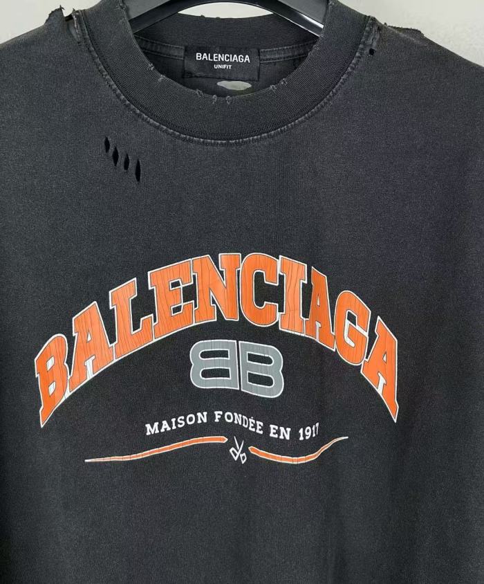 1:1 quality version Vintage Logo Destroyed Print Washed Long Sleeve Tee 29336694
