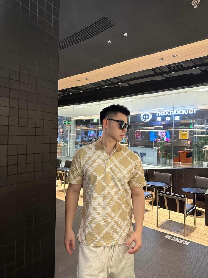 1:1 quality version Classic Plaid Collar Polo Shirt 2 colors 29337434