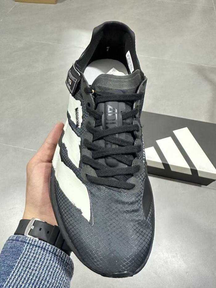 Y-3 Adios Pro 4.0 Lightlock Tech Mesh Fabric Oversized Stripe Print Marathon Running Sneakers 29335825