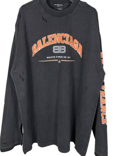 1:1 quality version Vintage Logo Destroyed Print Washed Long Sleeve Tee 29336694