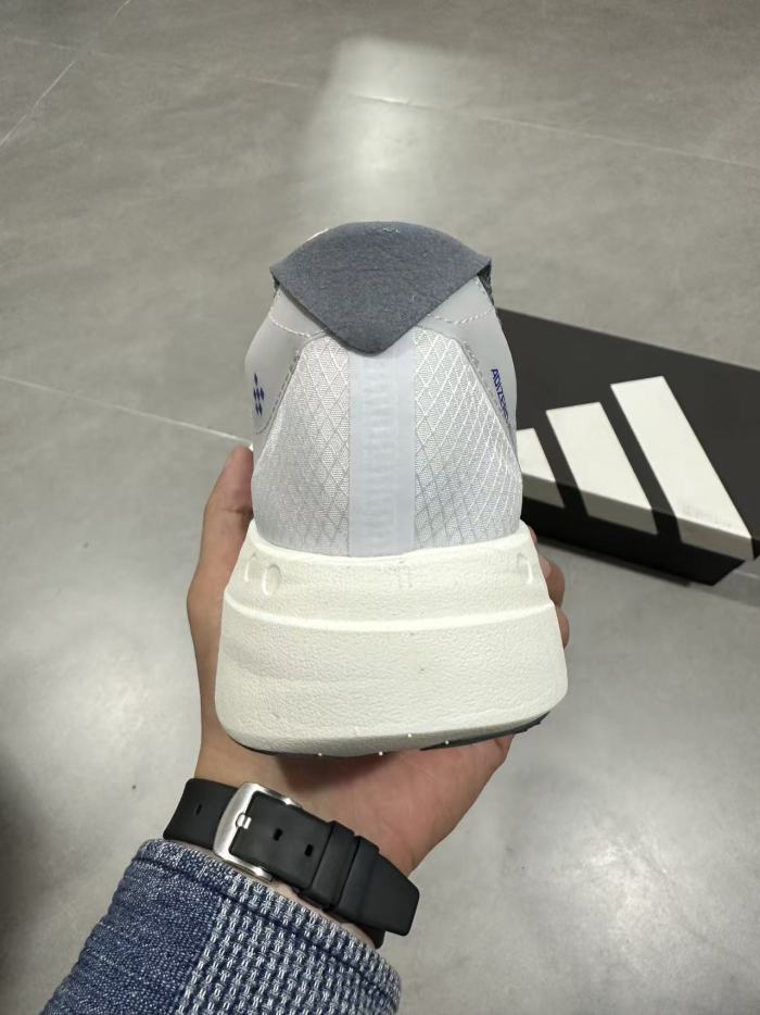 Adios Pro 4 LIGHTSTRIKE PROCONTINENTALTM White Blue Contrast Color Large Three Stripes Marathon Running Sneakers 29336008