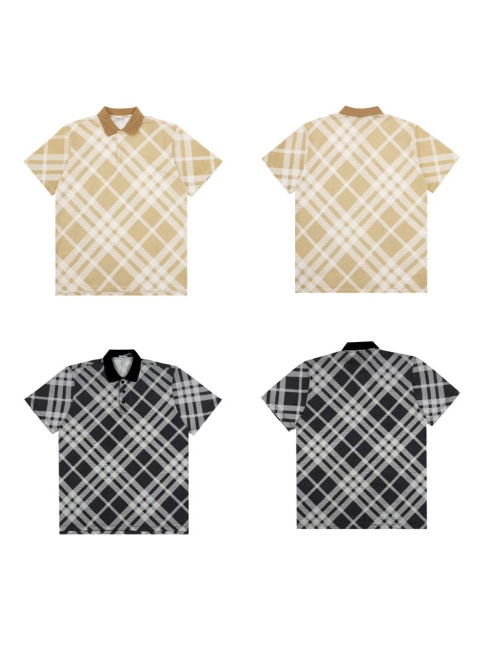 1:1 quality version Classic Plaid Collar Polo Shirt 2 colors 29337434