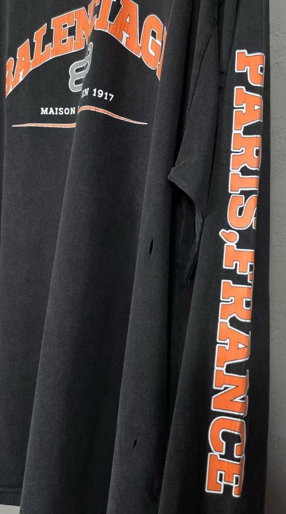 1:1 quality version Vintage Logo Destroyed Print Washed Long Sleeve Tee 29336694