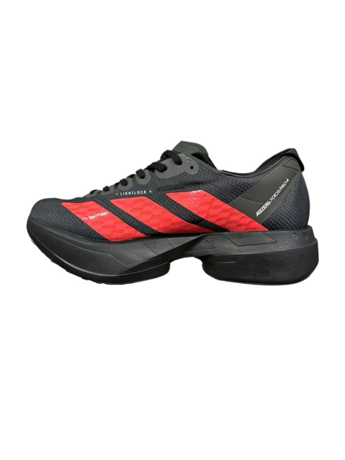 AMG Motorsport Adizero Adios Pro 4 Lightlock Grid Mesh Red Geometric Stripes Marathon Running Sneakers 29336027