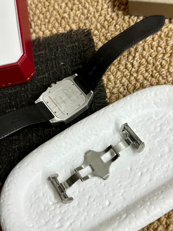 1:1 quality version Santos Series Silver Dial Leather Strap Mechanical Movement Watch【Dial diameter：40mm 】29338199