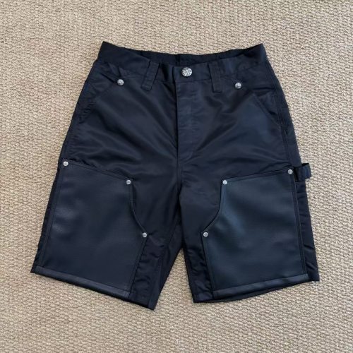 1:1 quality version Pebble Grain Leather Panel Cross Patch Cargo Shorts 3 colors 29340824