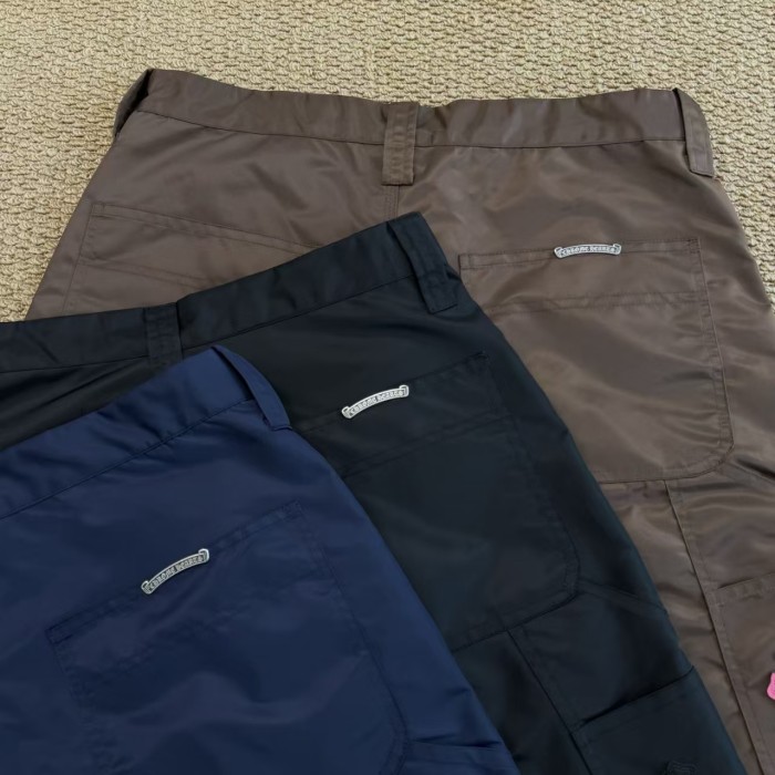 1:1 quality version Pebble Grain Leather Panel Cross Patch Cargo Shorts 3 colors 29340824