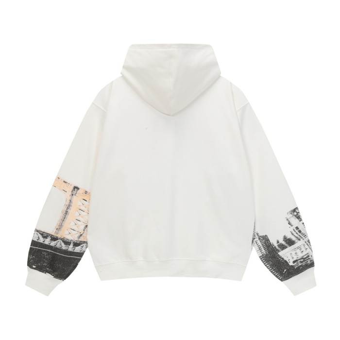 Statue Of Liberty Sculpture Zip Print Washed Hoodie 29344091