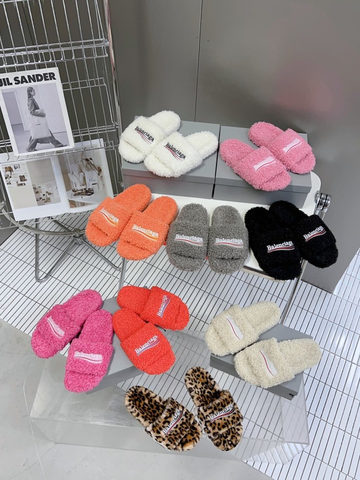 [50% Off]1:1 quality version Cola Embroidery Twill Brushed Cotton Slippers 8 colors 28884668