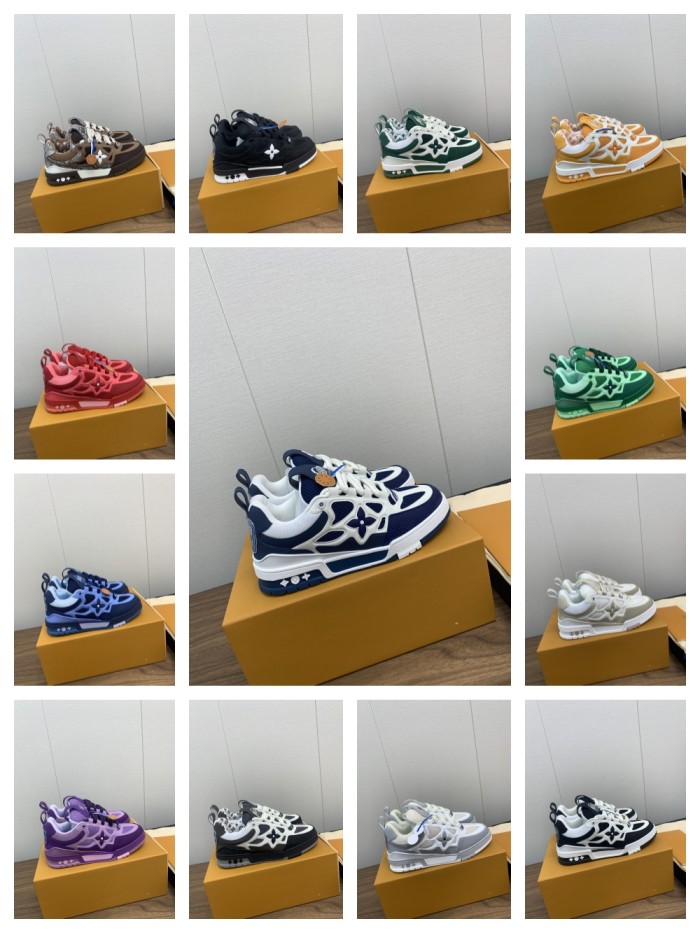 [50% Off]1:1 quality version 27921779 Skate Colorblock Breathable Sneakers 13 colors