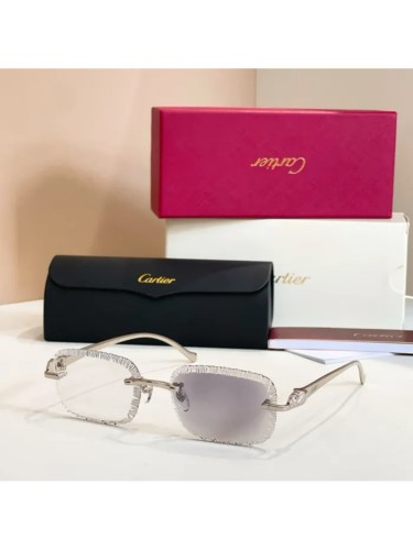 [50% Off]1:1 quality version Serrated Rimless Sunglasses 11 colors 29111284