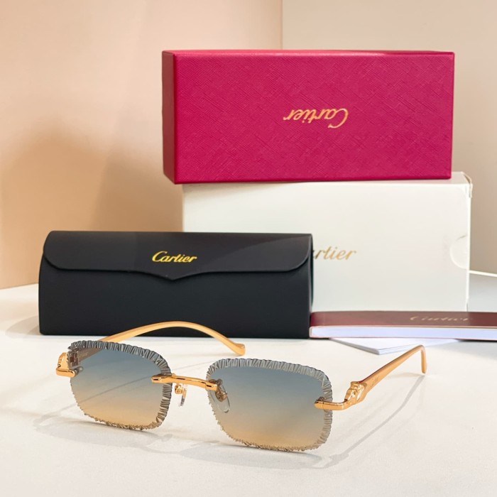 [50% Off]1:1 quality version Serrated Rimless Sunglasses 11 colors 29111284
