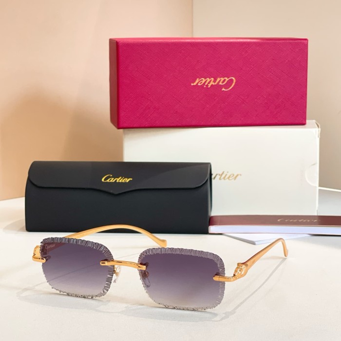 [50% Off]1:1 quality version Serrated Rimless Sunglasses 11 colors 29111284