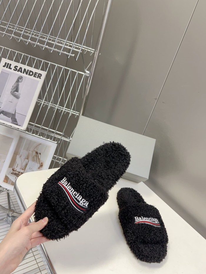 [50% Off]1:1 quality version Cola Embroidery Twill Brushed Cotton Slippers 8 colors 28884668