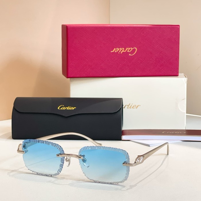 [50% Off]1:1 quality version Serrated Rimless Sunglasses 11 colors 29111284
