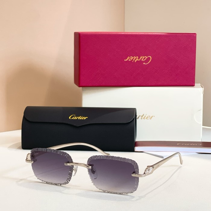 [50% Off]1:1 quality version Serrated Rimless Sunglasses 11 colors 29111284