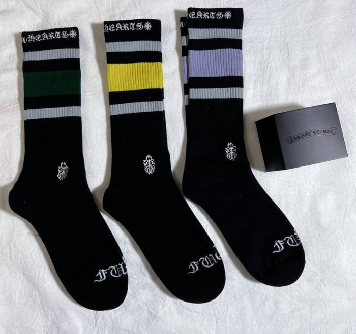 1:1 quality version Sanskrit Lip Skull Knit Socks 3 Pairs Per Card 11 styles 29348025
