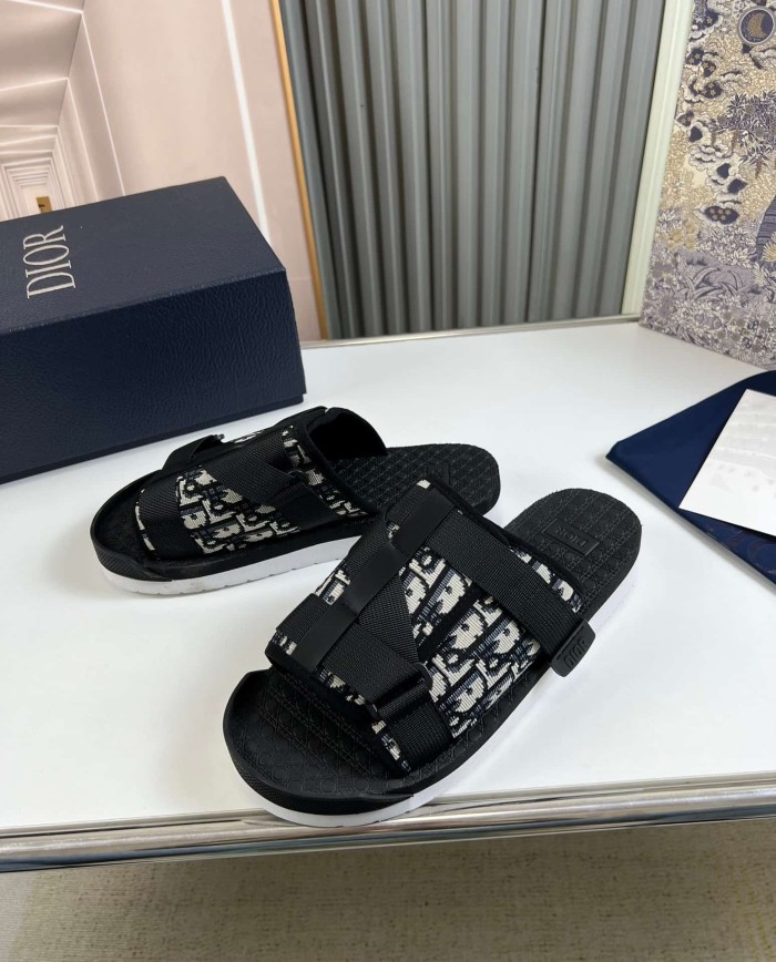 1:1 quality version Casual Jacquard Letter Logo Slippers 2 styles 22920623