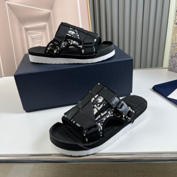 1:1 quality version Casual Jacquard Letter Logo Slippers 2 styles 22920623