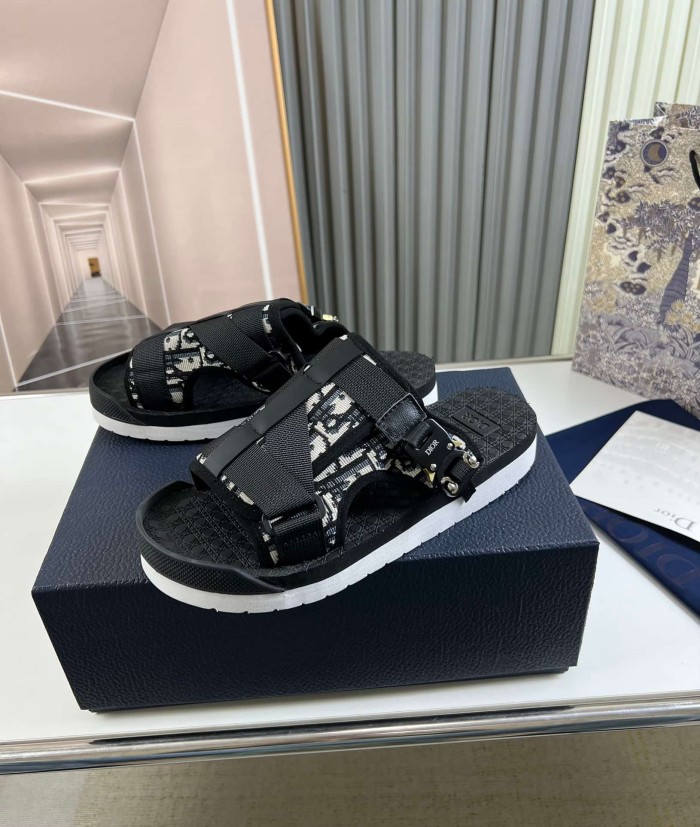 1:1 quality version Casual Jacquard Letter Logo Slippers 2 styles 22920623