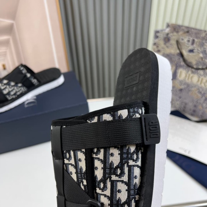 1:1 quality version Casual Jacquard Letter Logo Slippers 2 styles 22920623