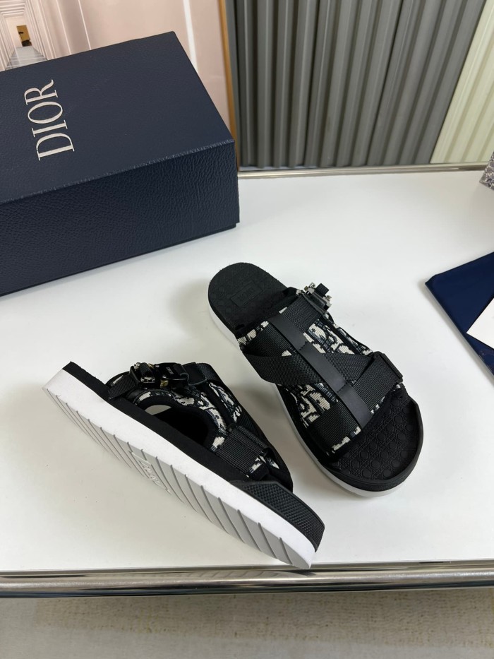 1:1 quality version Casual Jacquard Letter Logo Slippers 2 styles 22920623