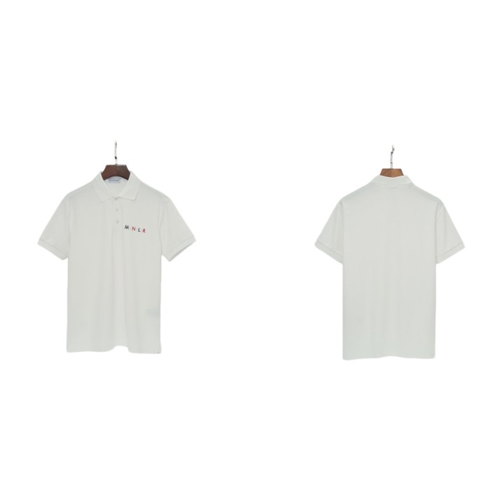 Chest Letter Embroidered Turn Down Collar Polo Shirt 16 colors 29354656