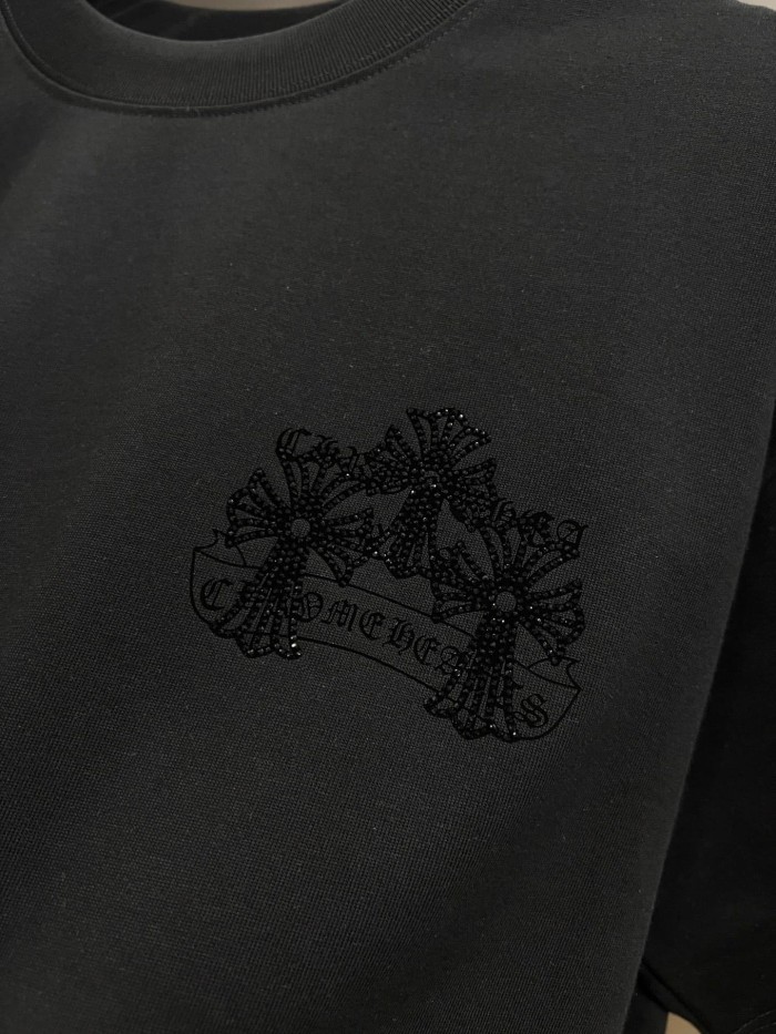 1:1 quality version Cross Logo Printed Heather Grey Oversized Tee 3 colors 29082519