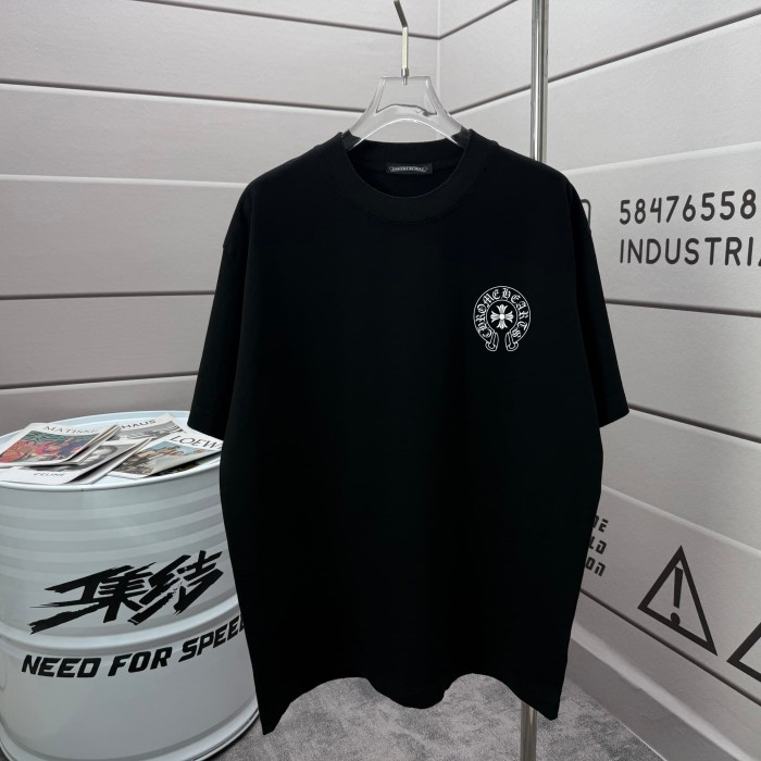 1:1 quality version Front Circular Cross Logo Chest Print Back Multi Gothic Cross Star Orange Tongue Letter Full Graphic T-shirt 5 colors 29367255