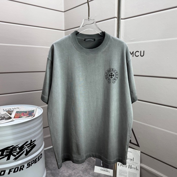 1:1 quality version Front Circular Cross Logo Chest Print Back Multi Gothic Cross Star Orange Tongue Letter Full Graphic T-shirt 5 colors 29367255