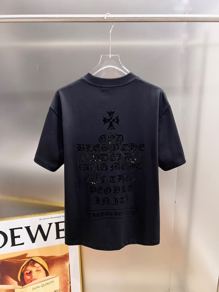 1:1 quality version Cross Logo Printed Heather Grey Oversized Tee 3 colors 29082519