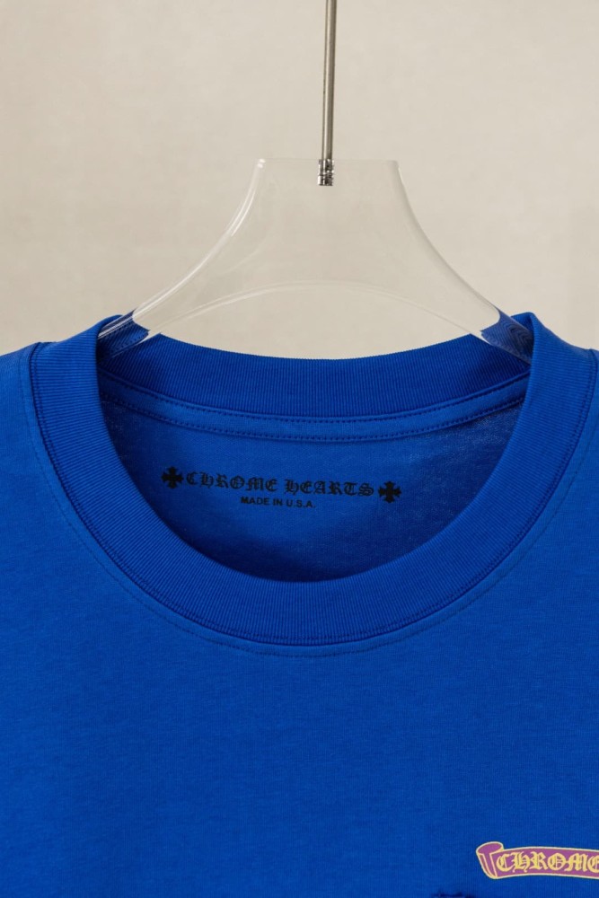 1:1 quality version Gothic Scroll Embroidery Sleeve Small Logo Back Big Banner Letter Graphic Bottom Tiny Scroll T-shirt 2 colors 29367283