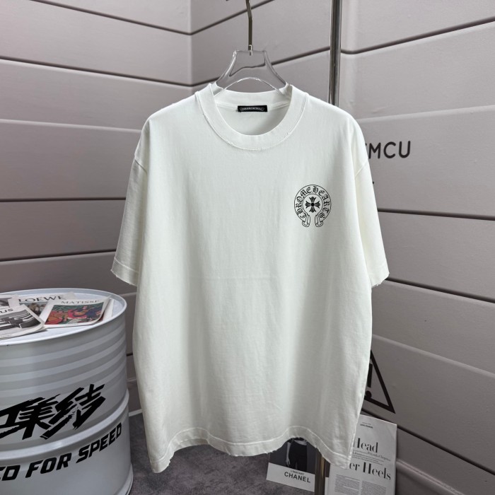 1:1 quality version Front Circular Cross Logo Chest Print Back Multi Gothic Cross Star Orange Tongue Letter Full Graphic T-shirt 5 colors 29367255