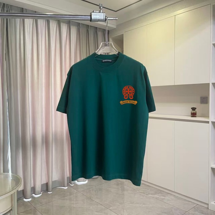 1:1 quality version Vintage Punk Street Front Small Orange Cross Scroll Chest Print Back Three Color Cross Scroll Banner Graphic T-shirt 4 colors 29366141